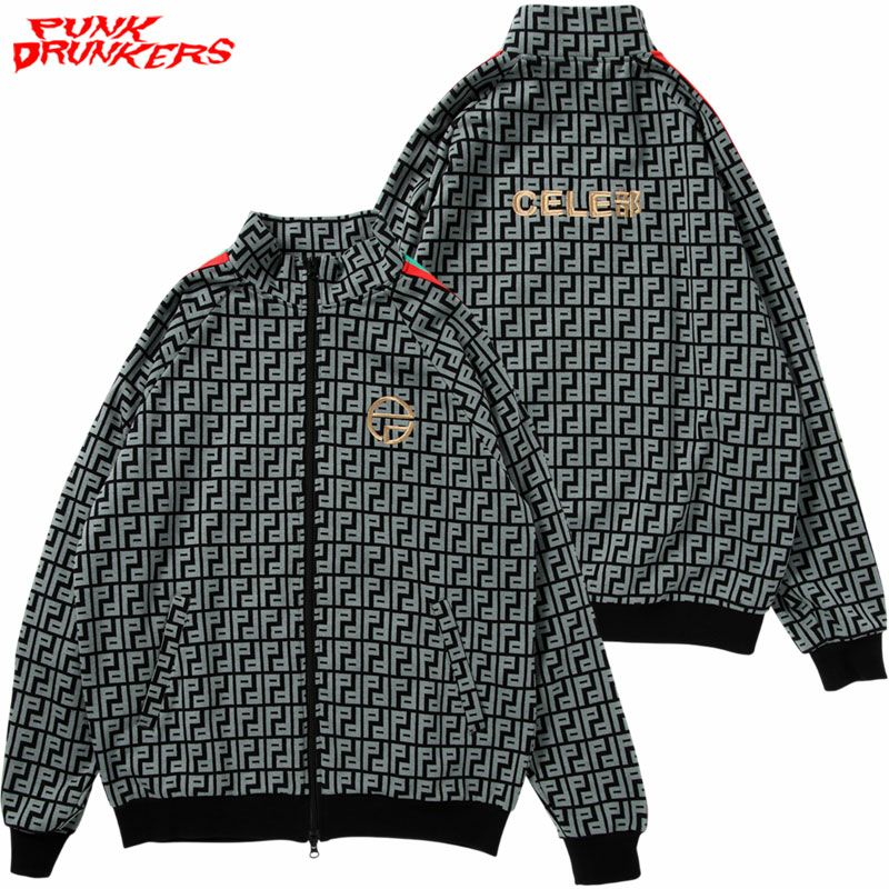 パンクドランカーズ PUNK DRUNKERS CELE部ジャージトップス (BROWN
