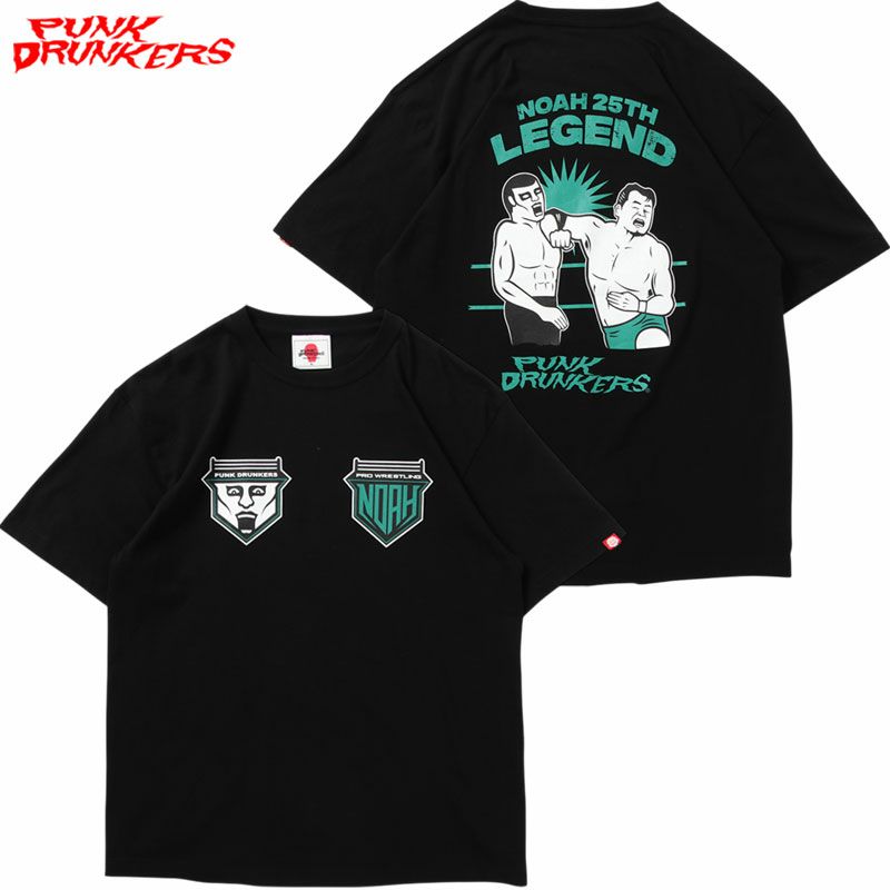 パンクドランカーズ PUNK DRUNKERS ［PDSxNOAH］三沢vsあいつTEE(BLACK